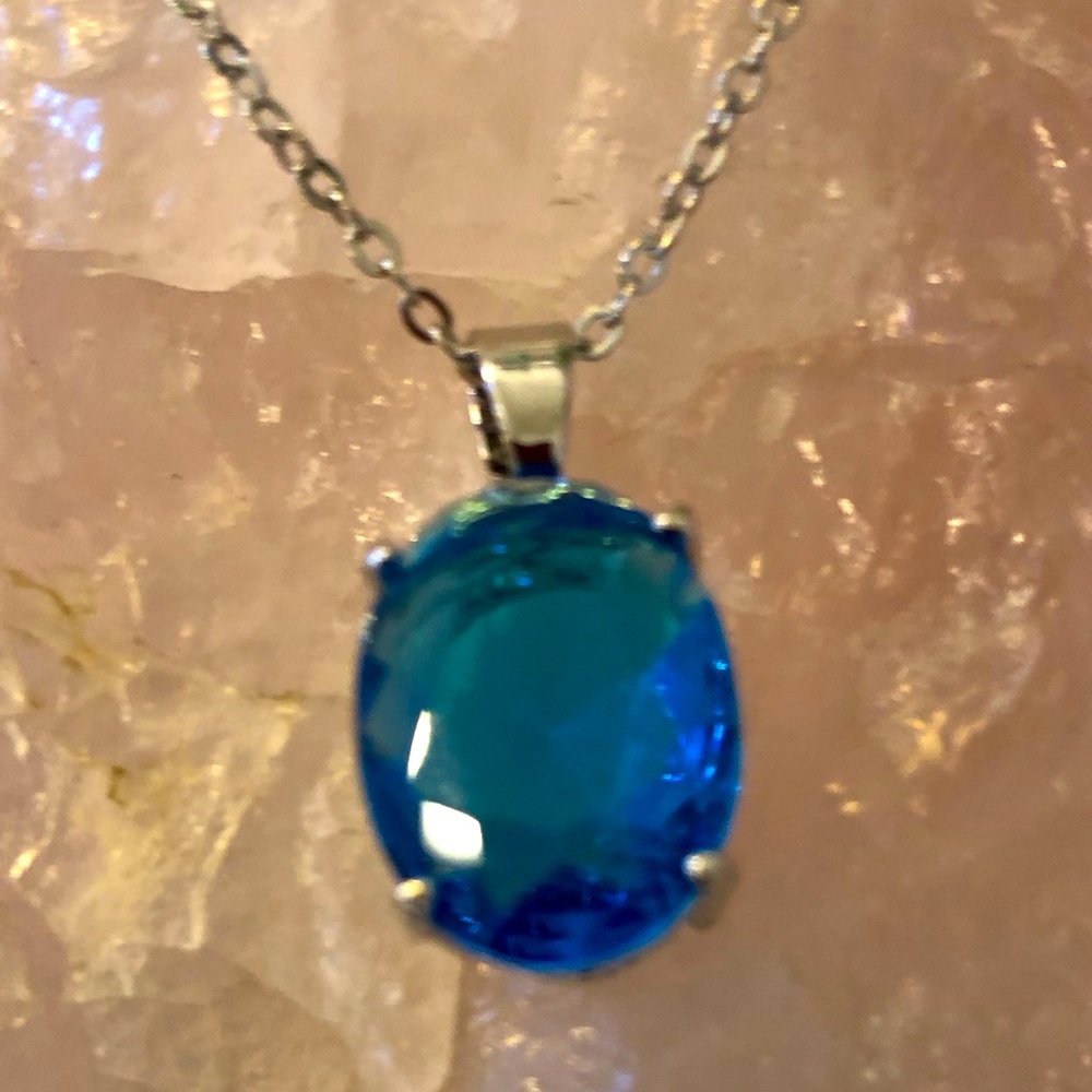Necklace Aquamarine Oval